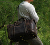 The Voyager: Rugged, Full-Grain Leather Duffel
